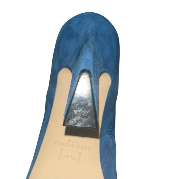 Marc Fisher Ltd Blue Suede Pointed Toe High Heel Ankle Boot Women's Size 10 - Picture 9 of 10